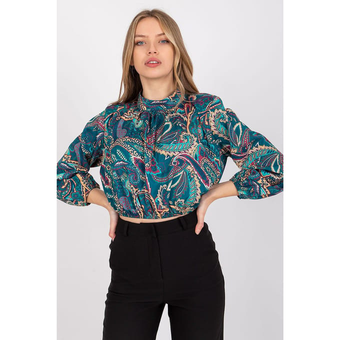 Paisley Luxe Blouse - Blue / One Size