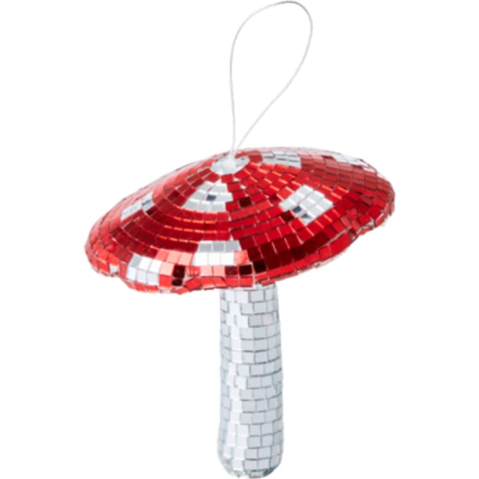 Rice kerst - kerstornament hanger disco paddenstoel