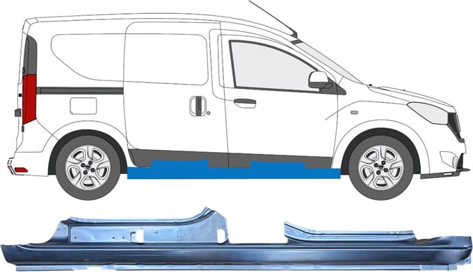 Volledige dorpel voor Dacia Dokker 2012- / Rechts