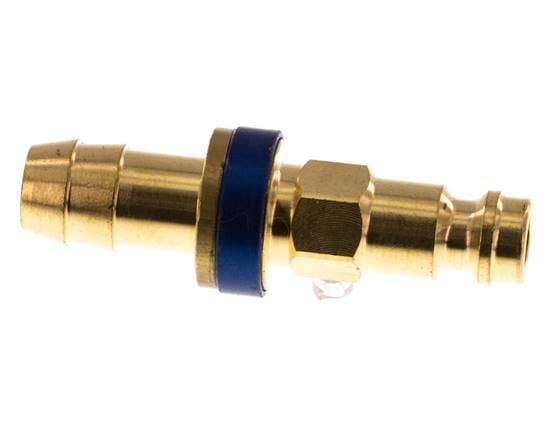 Messing DN 5 Blauw-Coded Luchtkoppeling Insteeknippel 9 mm Slangpilaar