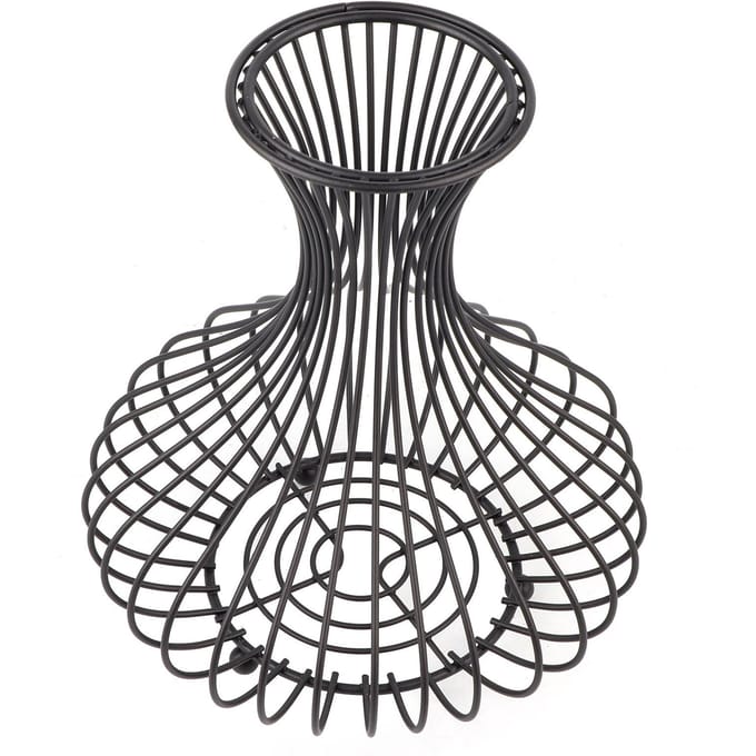 Bouteille de Vin Baril Bouchon de Liège Panier de Rangement Support Fer Conteneur Collecteur de Lièges black