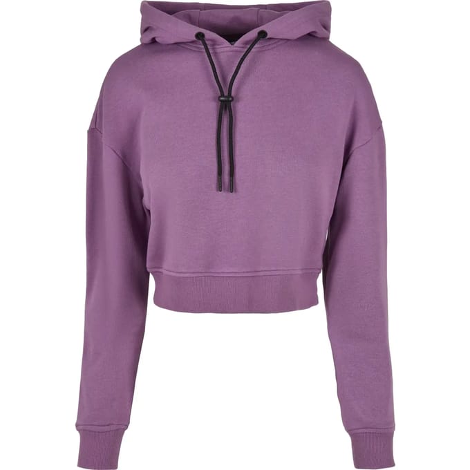 Dames sweatshirt met capuchon Urban Classics court terry-grandes tailles