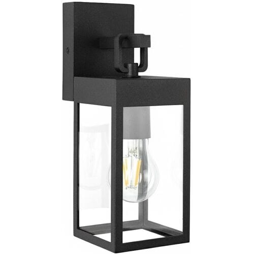 KS Verlichting Cartagena Wandlamp buiten - vierkant - Lichtsensor - Modern - Zwart