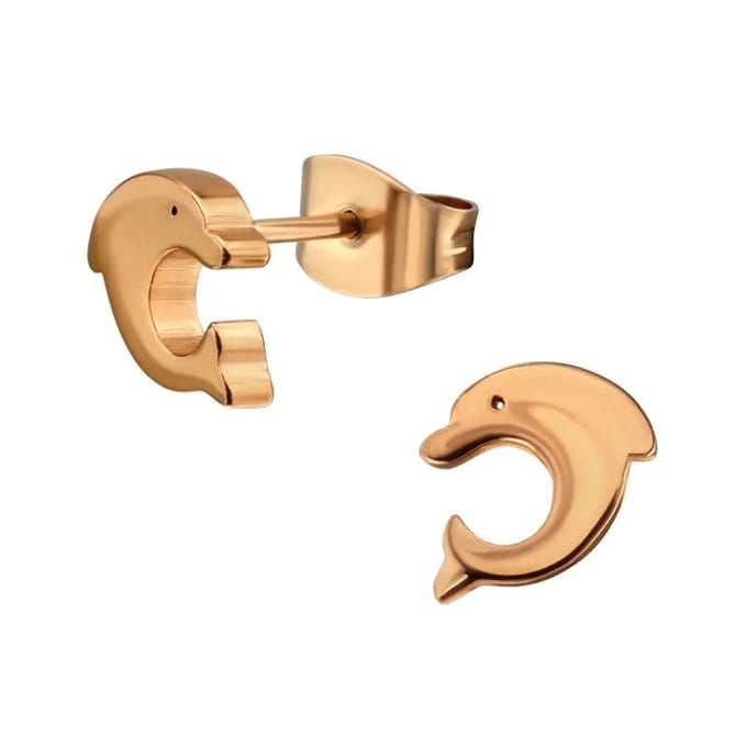 Rvs sieraden - Oorbellen - 7mm -Rosegoudkleur - Lichtgewicht-Dames