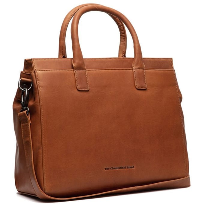 The Chesterfield Brand Rivera Laptoptas 14 inch - Echt leer - Cognac