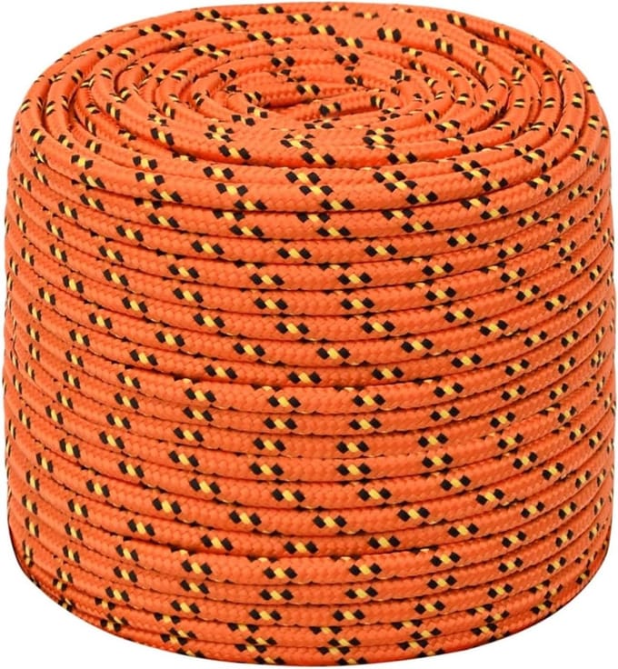 Boottouw - Bevestigingstouw - Vastzetten boten - Weerbestendig polypropyleen - 100 meter - Oranje