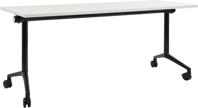 CAVI - Inklapbaar bureau - Wit/Zwart - 180 x 60 cm - Staal