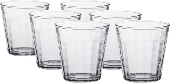 Duralex Drinkglazen Prisme - 6x stuks - glas - 220 ml - water/koffie