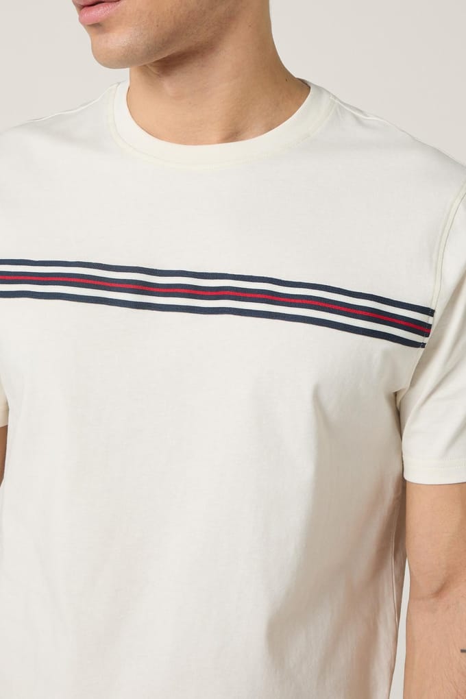 FILA Diecimo Regular Heritage Tape T-shirt Egret Taglia: S | Magliette basic Outlet | Uomo