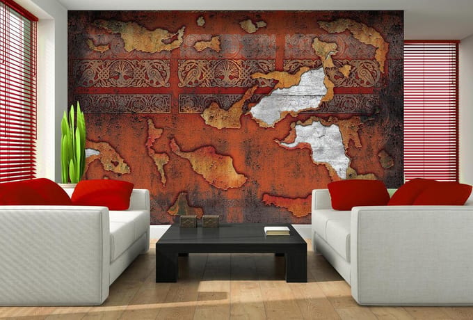 Poster | Bruin , Oranje | 104 x 70,5 cm