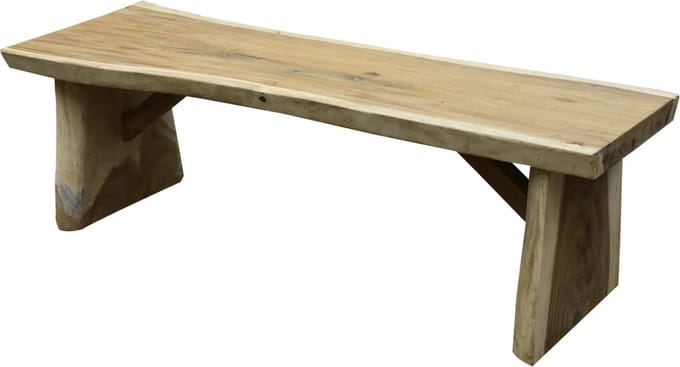 Boomstam tuinbank 150x40-50xH46,5 cm