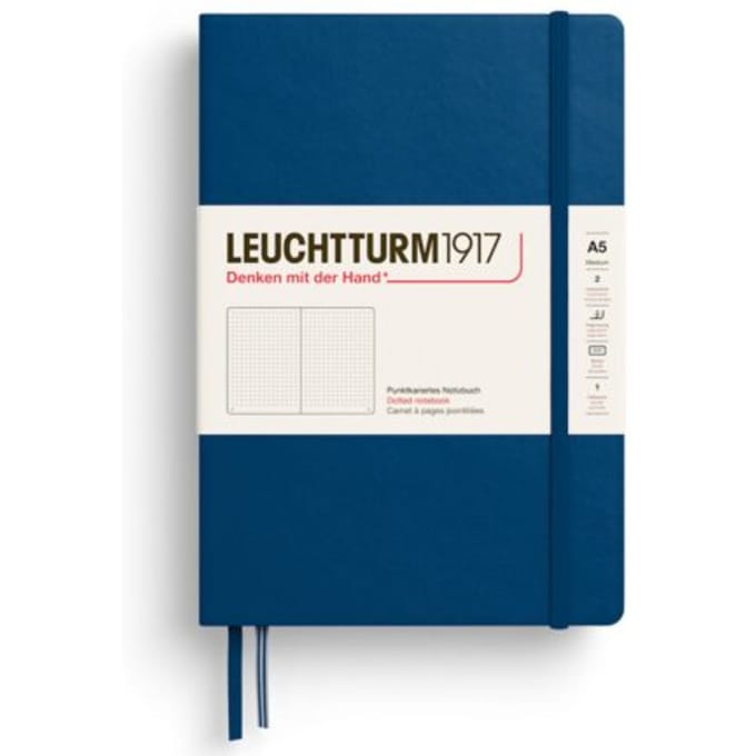 Leuchtturm notitieboek indigo dotted medium hardcover a5 145x210mm
