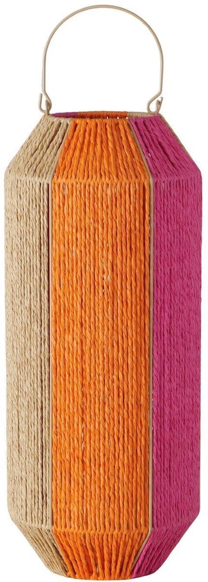Boltze Home windlicht lantaarn roze oranje 50cm decoratie.