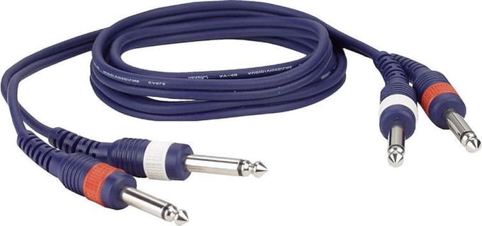 DAP kabel, 2 x Jack mono - 2 x Jack mono, 3m