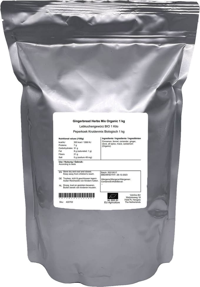 Peperkoek Kruidenmix Kiemarm - 1 Kg - Holyflavours