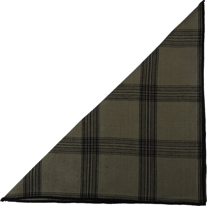Black Check Servet sage 40x40cm (set of 2)