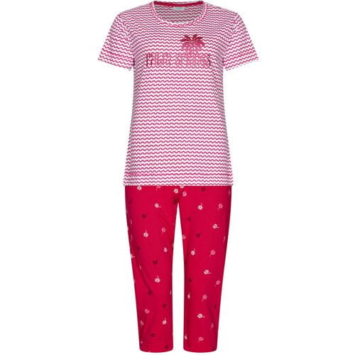 MyRebelle - Pyjama - Palm Springs - Bio Katoen - Roze - Maat 44