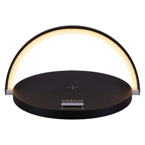 SATURN - Led tafellamp -Bureaulamp - Dimbaar- Draadloos GSM oplader - Zwart