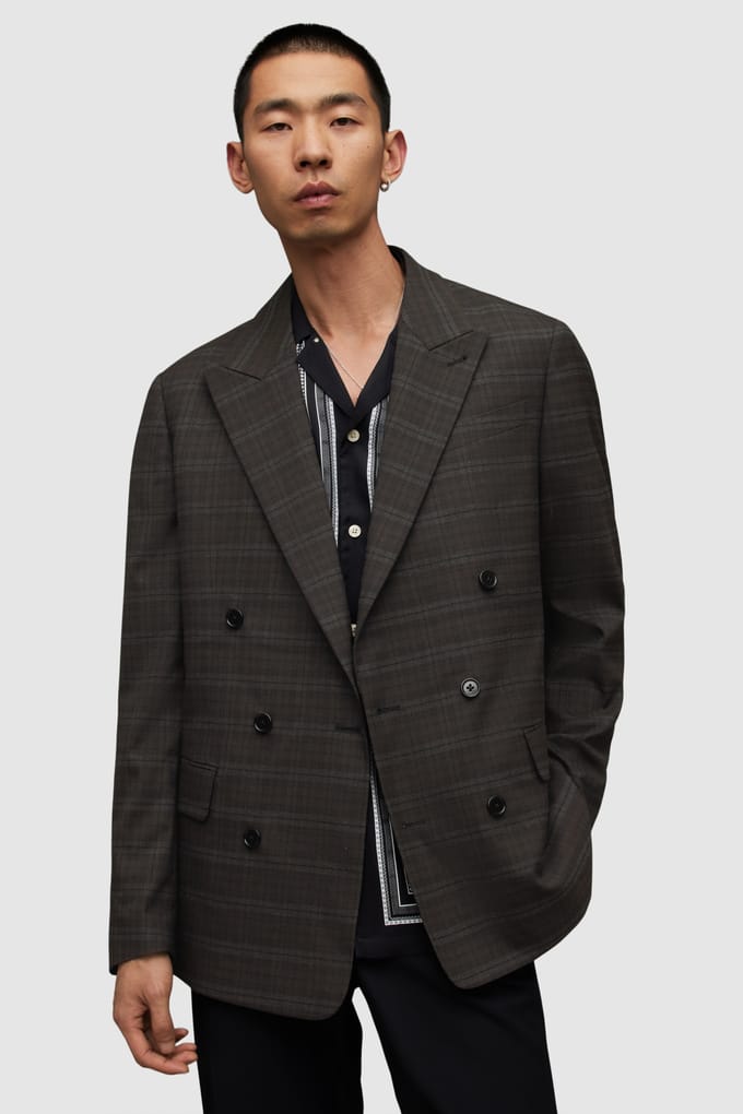 AllSaints Spica Blazer Brown Taglia: 36 | Blazers Outlet | Uomo | Marrone