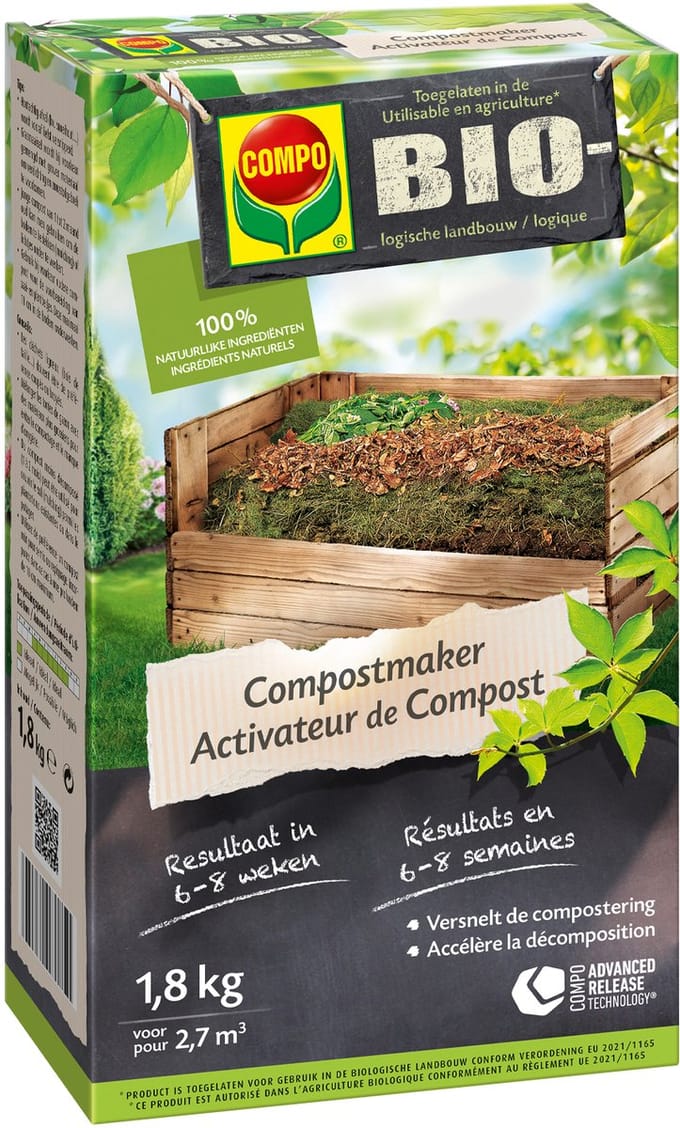 COMPO Bio Compostmaker - kwaliteitscompost in 6 tot 8 weken - versnelt de compostering - doos 1,8 kg