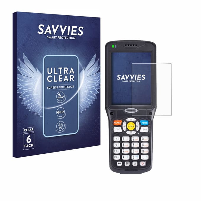 Savvies - Screenprotector voor Unitech HT510A - Folie Beschermfolie transparant 6 Stuks