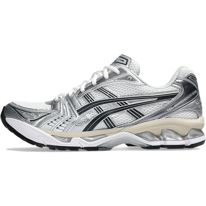 ASICS Gel Kayano 14 Blanc Gris Graphite Baskets Unisexe Argent 1203A537-110 46 gray