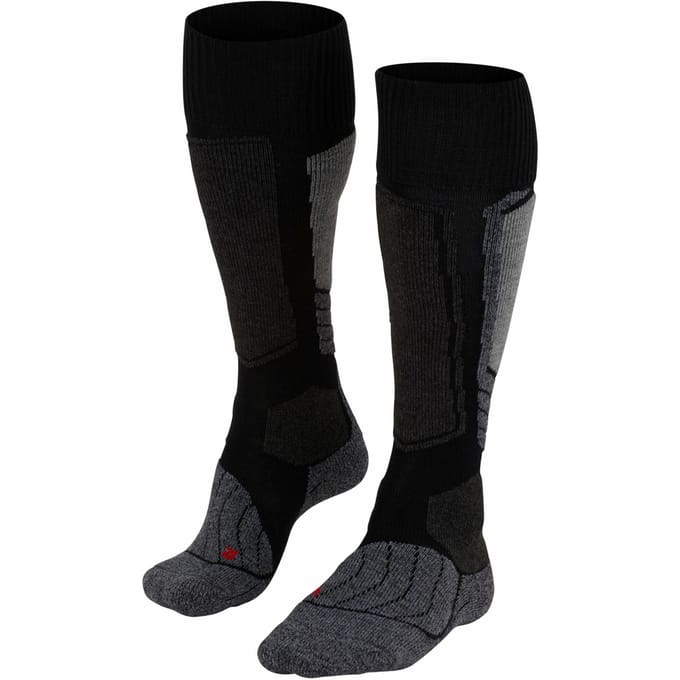FALKE SK1 warm dik wol functioneel materiaal skisokken dames zwart - maat 41-42