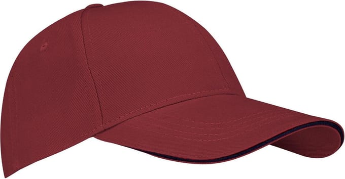 New Port Baseballcap Senior - Sandwich - Donkerrood/Zwart