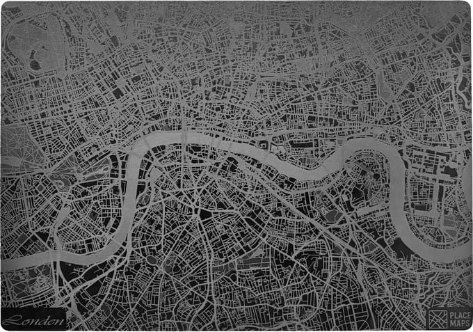 Place Maps Placemat Stadskaart Berlijn - Kunstleer - Champagne - 1 Stuk