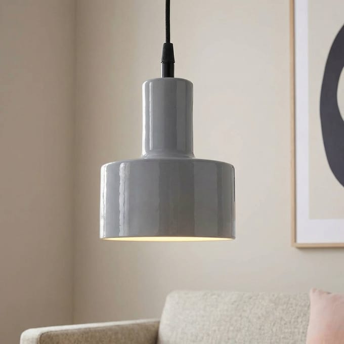 PR Home hanglamp Solo Small met stekker Ø13cm, lichtblauw