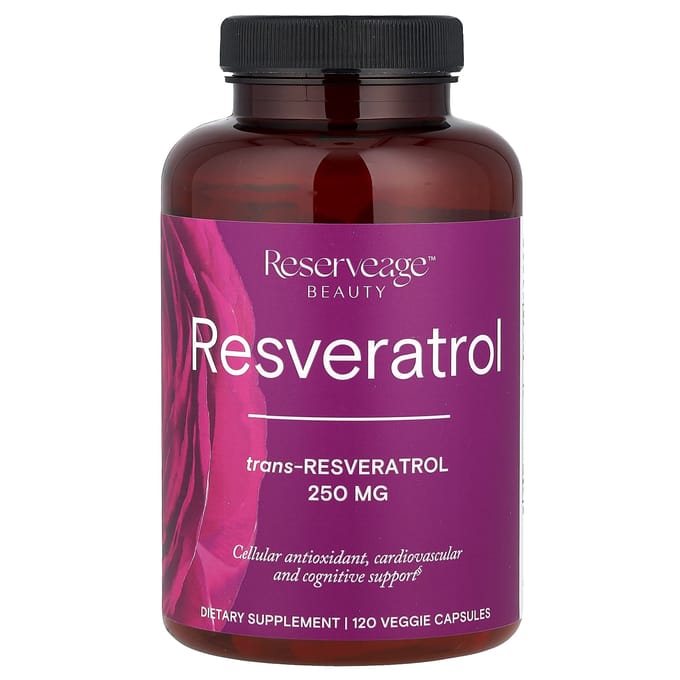 Resveratrol, 250 mg, 120 vegetarische capsules