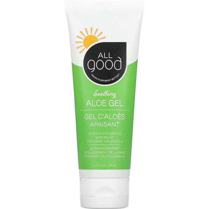All Good Products, Soothing Aloe Gel, 3.7 fl oz (109 ml) black
