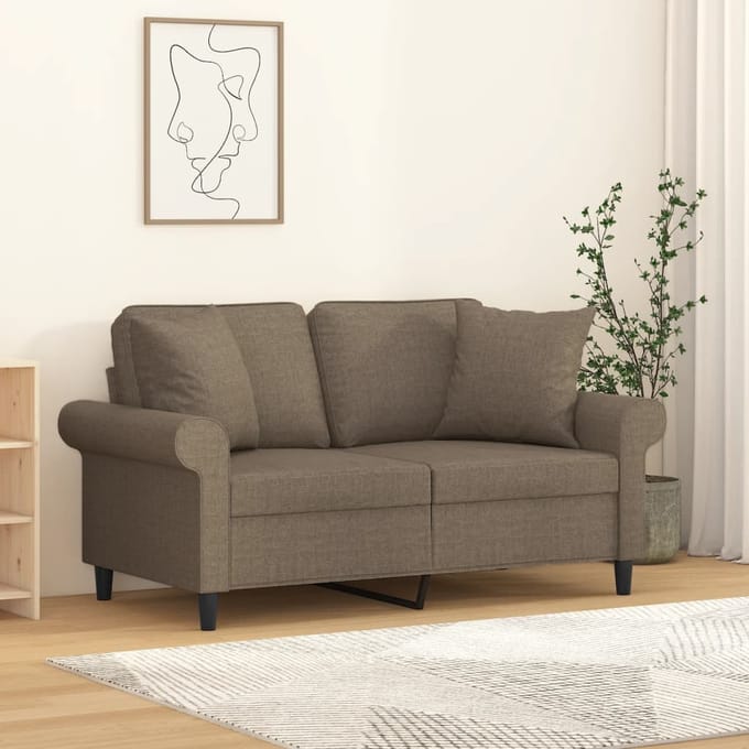 vidaXL - Sierkussens - 2 - st - 40x40 - cm - stof - taupe