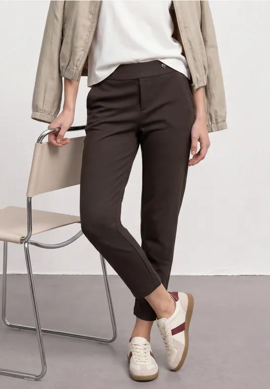 Slim Leg-broek met Loose Fit-pasvorm van scuba-kwaliteit