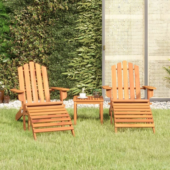 vidaXL - 3-delige - Loungeset - Adirondack - massief - acaciahout
