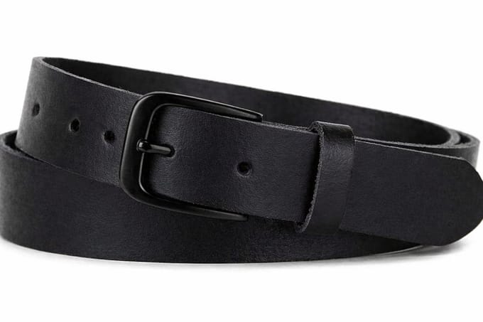 Fana Belts Leren Riem - Zwarte Gesp - Riem Echt Leer - Taillemaat 105 - Cadeau