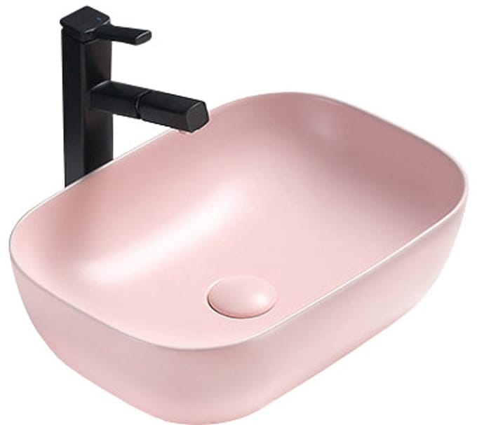 Mexen Rita opbouw wastafel 45 x 32 cm, roze mat - 21084544