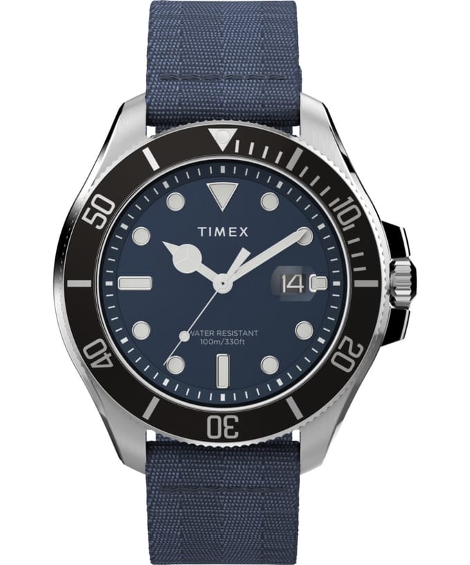 Timex Harborside Coast TW2W62700 Horloge - Textiel - Blauw - Ø 43 mm