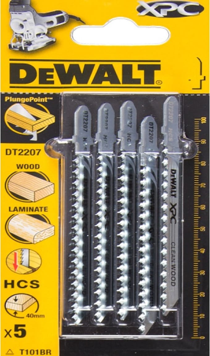 DeWalt DT2207-QZ Serie - Jigsaw Bladen - 100 mm - Staal Hoogwaardig