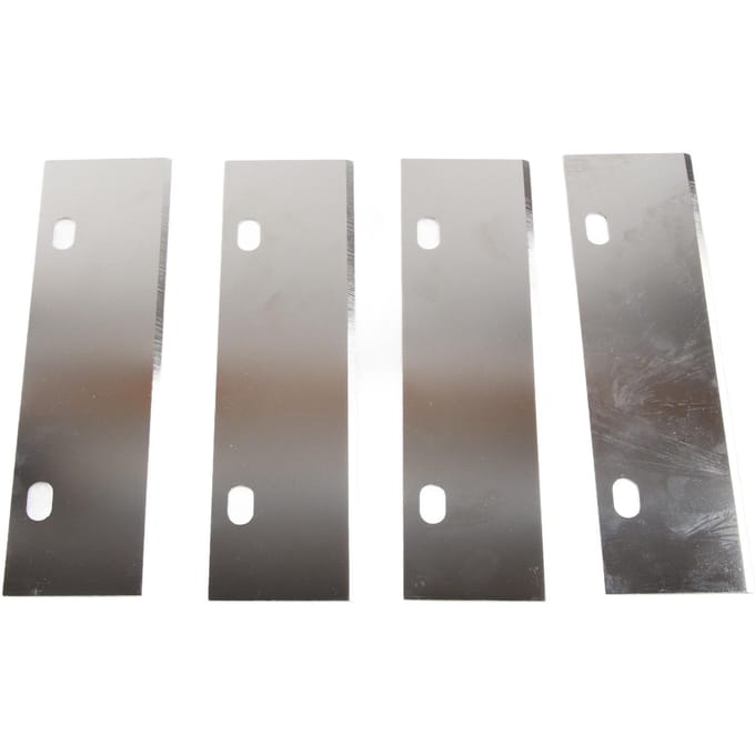 4 STUKS Grill Schraper Bladen RVS Zware Kookplaat Schraper Vervangingsmes Accessoires gray