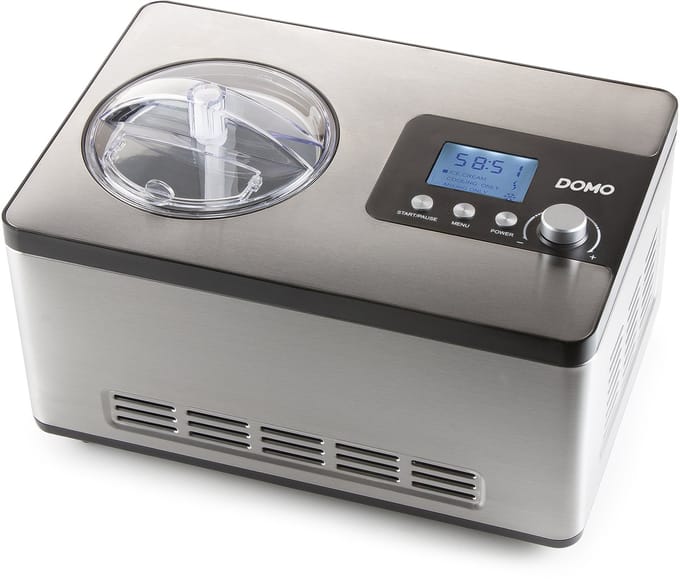 DOMO DO9207I IJsmachine – Met Compressor - IJsmaker – Zelfvriezend - 2 L – Zilver