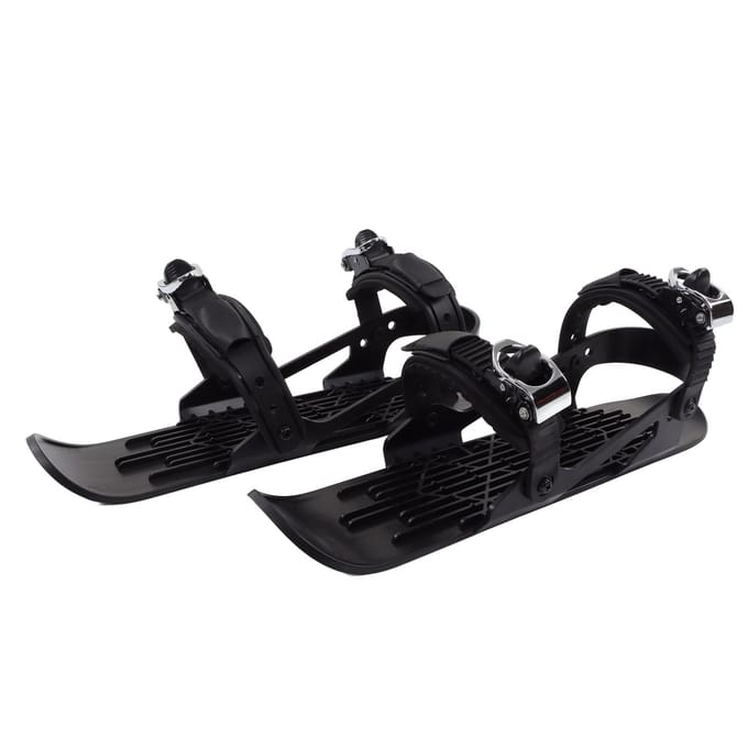 Mini patins de ski Mini chaussures de ski Planches de ski réglables Fixation aux skis Bottes pour les pentes de descente en hiver black