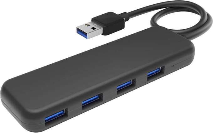 4-poort USB 3.0 hub - Ultraslim en Plug & Play