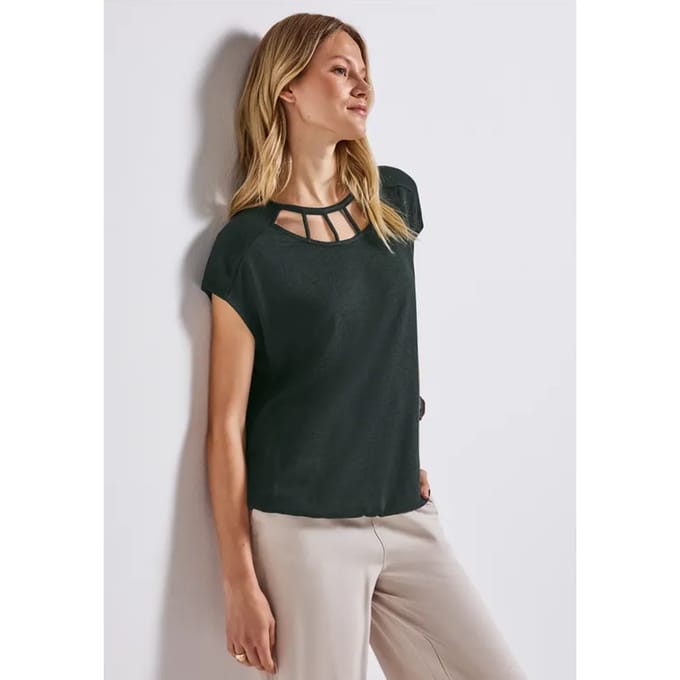Shirt in linnenlook