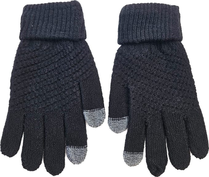 BamBella® Handschoenen winter Heren imitatie leer warme nep bont binnenkant