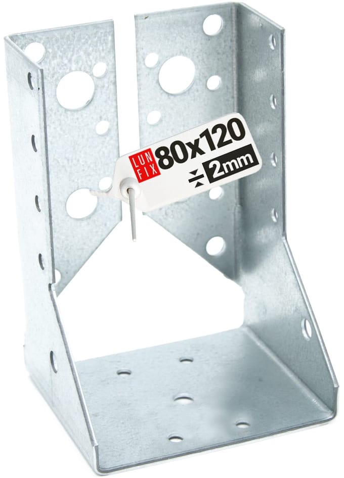 Balkenschuh Type B - Houten balkverbinder - 80x120 mm - Verzinkt 2 mm - Balkendrager