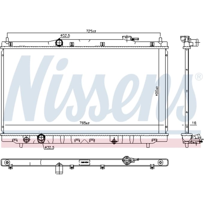 Radiator, motorkoeling NISSENS 681375