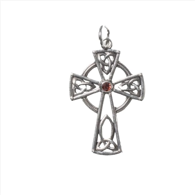 Zilveren keltisch kruis met zirkonia(K459)
