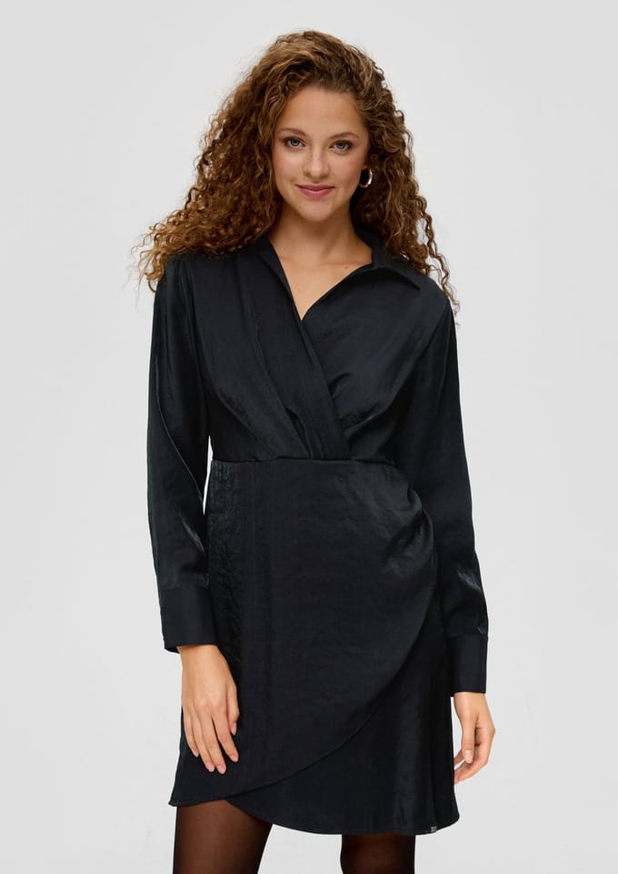 Q/S designed by - Jurk - Maat 38 - Vrouwen - ZWART - Viscose