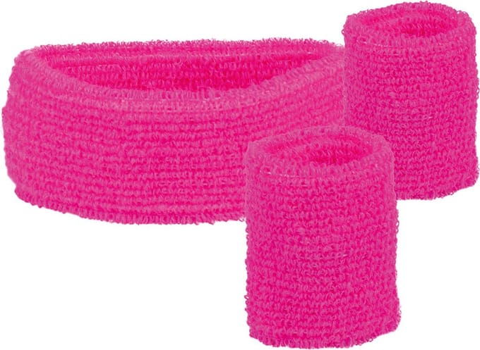 Finnacle - "3-Stuks Set Fuchsia Hoofd- & Polszweetbandjes